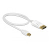 Delock Kabel Mini DisplayPort 1.2 Stecker - DisplayPort Stecker 4K 60 Hz 0,5 m