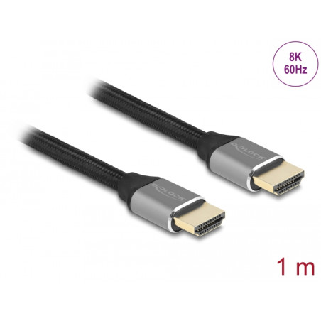 Delock Ultra High Speed HDMI Kabel 48 Gbps 8K 60 Hz grau 1 m zertifiziert