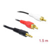 Delock Kabel Audio 3,5 mm Klinkenstecker - 2 x Cinch Stecker 1,5 m