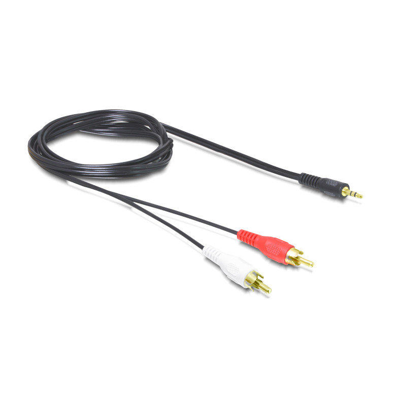 Delock Kabel Audio 3,5 mm Klinkenstecker - 2 x Cinch Stecker 1,5 m