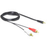 Delock Kabel Audio 3,5 mm Klinkenstecker - 2 x Cinch Stecker 1,5 m