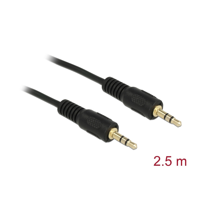 Delock Kabel Audio Klinke 3,5 mm Stecker / Stecker 2,5 m