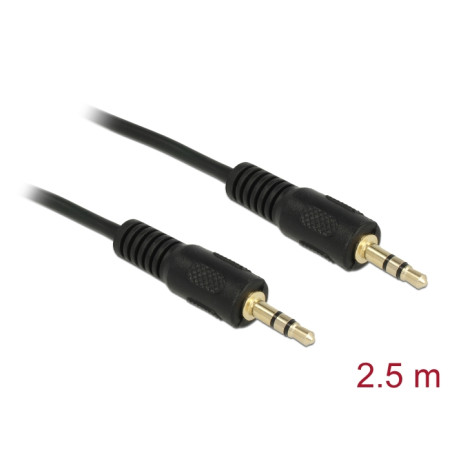 Delock Kabel Audio Klinke 3,5 mm Stecker / Stecker 2,5 m