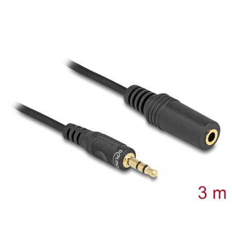 Delock Verlängerungskabel Audio Klinke 3,5 mm Stecker / Buchse 3 m