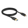 Delock USB 10 Gbps Kabel Typ-A Stecker zu USB Type-C™ Stecker mit Schraube oben 1,5 m