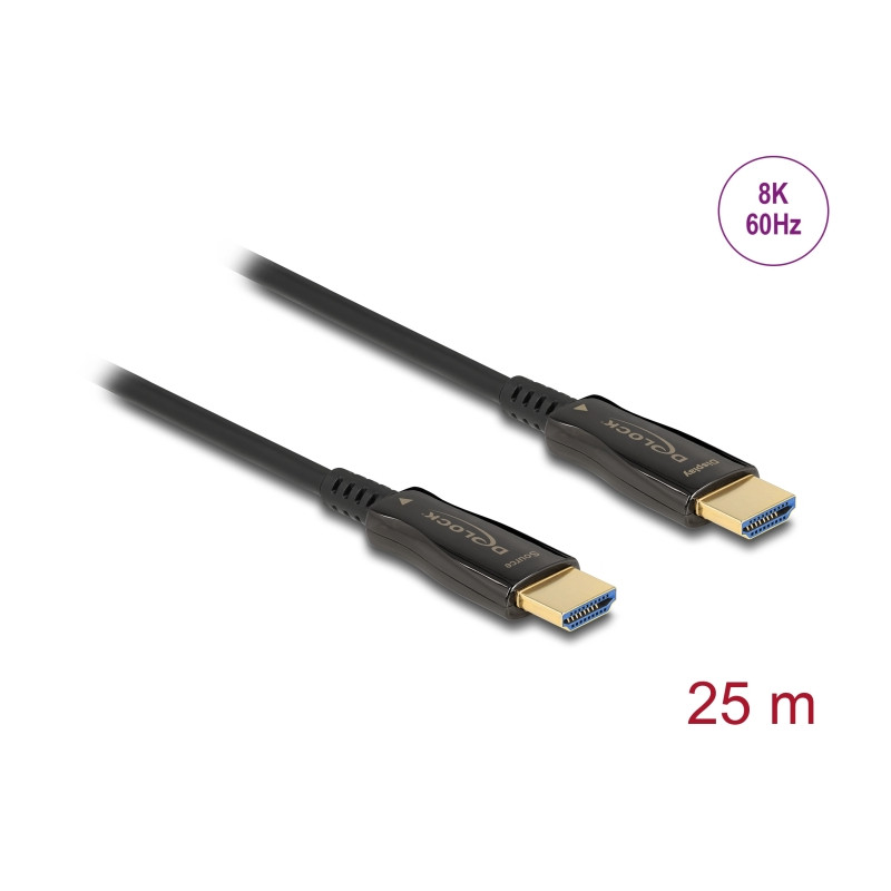 Delock Aktives Optisches Kabel HDMI 8K 60 Hz 25 m