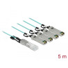 Delock Aktives Optisches Kabel QSFP+ zu 4 x SFP+ 5 m