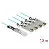 Delock Aktives Optisches Kabel QSFP+ zu 4 x SFP+ 10 m