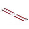 Delock Edelstahlkabelbinder L 500 x B 7,9 mm rot 10 Stück