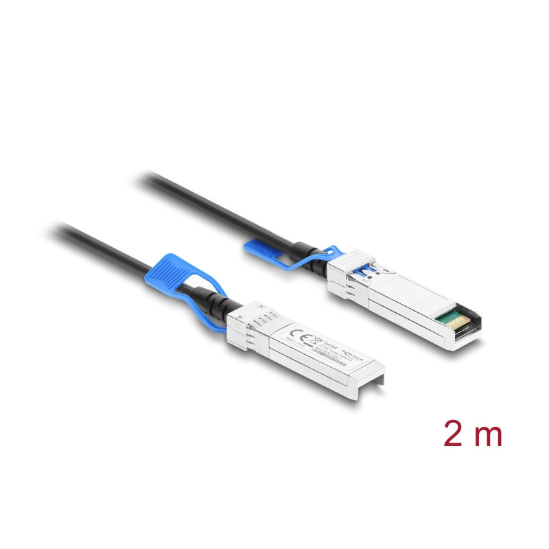 Delock Twinax Kabel SFP28 Stecker zu SFP28 Stecker 25 Gbps 2 m