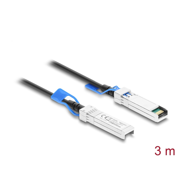 Delock Twinax Kabel SFP28 Stecker zu SFP28 Stecker 25 Gbps 3 m