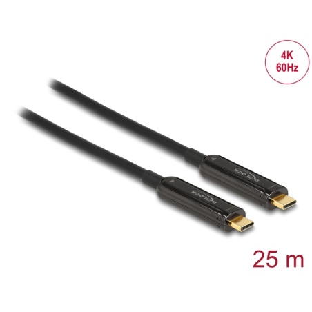 Delock Aktives Optisches USB-C™ Video Kabel 4K 60 Hz 25 m