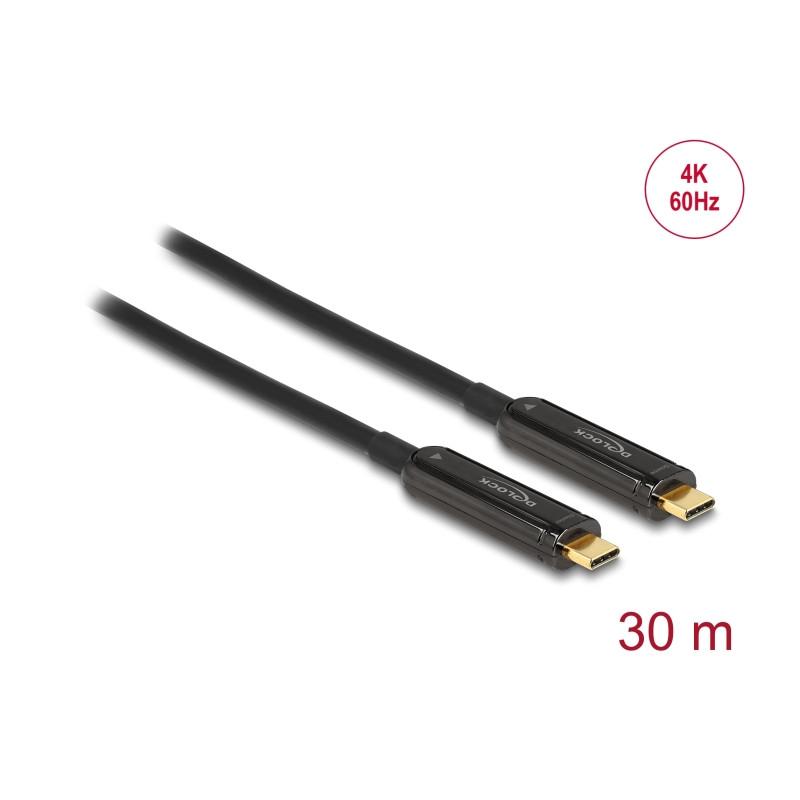 Delock Aktives Optisches USB-C™ Video Kabel 4K 60 Hz 30 m