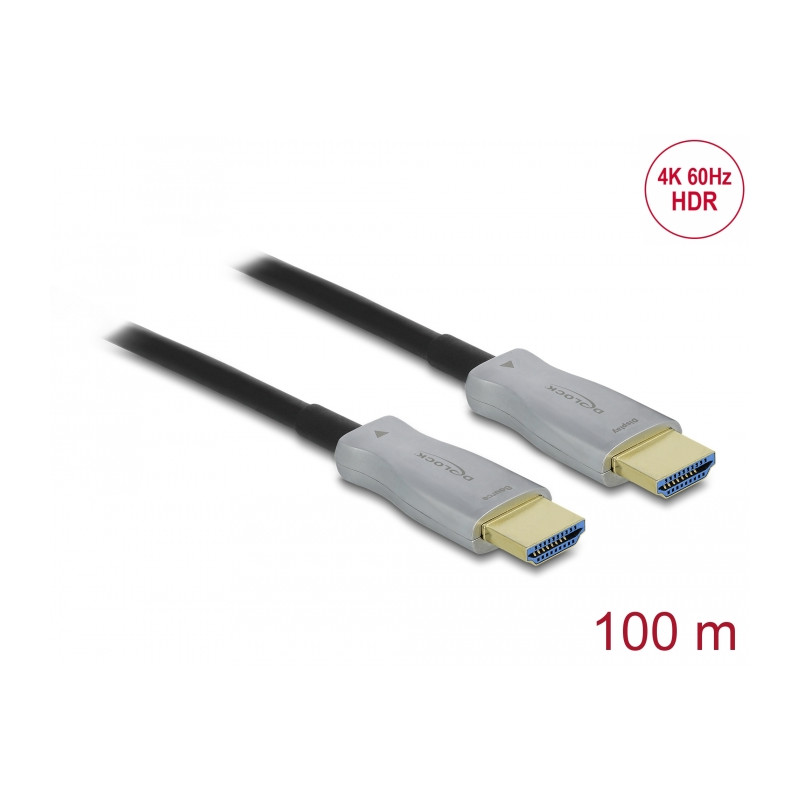 Delock Aktives Optisches Kabel HDMI 4K 60 Hz 100 m
