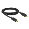 Delock USB 10 Gbps Kabel USB Type-C™ Stecker zu USB Type-C™ Stecker mit Schraube oben 2 m schwarz