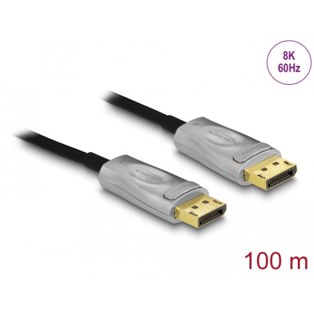 Delock Aktives Optisches Kabel DisplayPort 1.4 8K 100 m