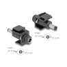 Delock Keystone Modul DC 5,5 x 2,1 mm Buchse zu DC 5,5 x 2,1 mm Stecker schwarz