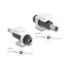 Delock Keystone Modul DC 5,5 x 2,1 mm Buchse zu DC 5,5 x 2,1 mm Stecker weiß