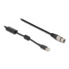 Delock High-Res Audio Konverterkabel XLR 3 Pin zu USB Type-A analog zu digital 3 m