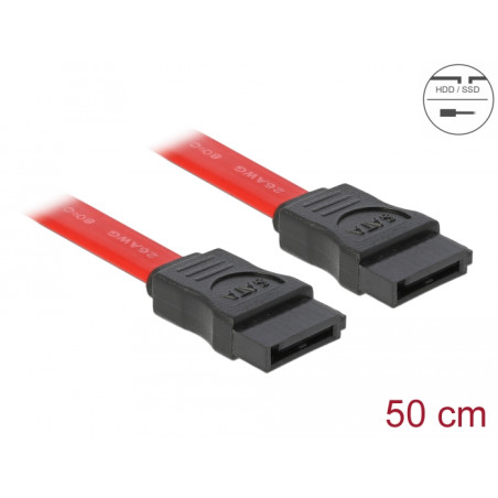 Delock SATA 3 Gb/s Kabel 50 cm rot