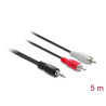 Delock Kabel Audio 3,5 mm Klinkenstecker - 2 x Cinch Stecker 5 m