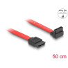 Delock SATA 3 Gb/s Kabel gerade auf oben gewinkelt 50 cm rot