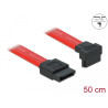 Delock SATA 3 Gb/s Kabel gerade auf unten gewinkelt 50 cm rot