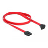 Delock SATA 3 Gb/s Kabel gerade auf unten gewinkelt 50 cm rot