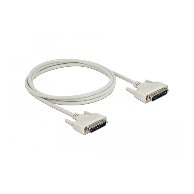 Delock Serielles Kabel D-Sub 25 Stecker zu Stecker 2 m