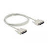 Delock Serielles Kabel D-Sub 25 Stecker zu Stecker 2 m