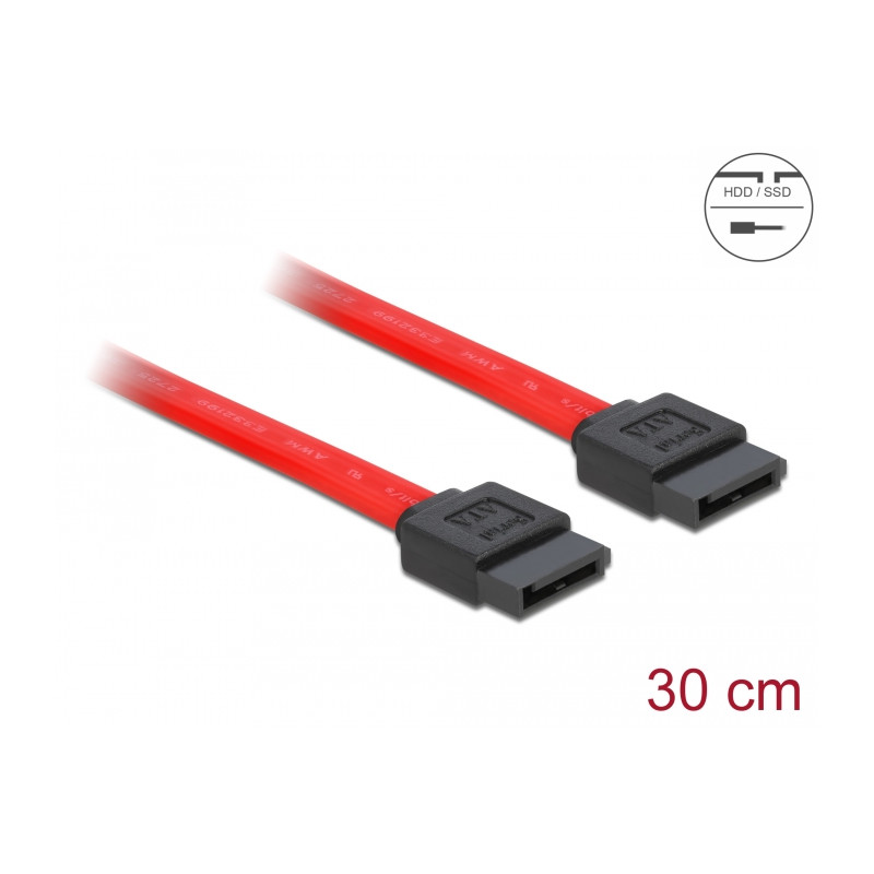 Delock SATA 3 Gb/s Kabel 30 cm rot