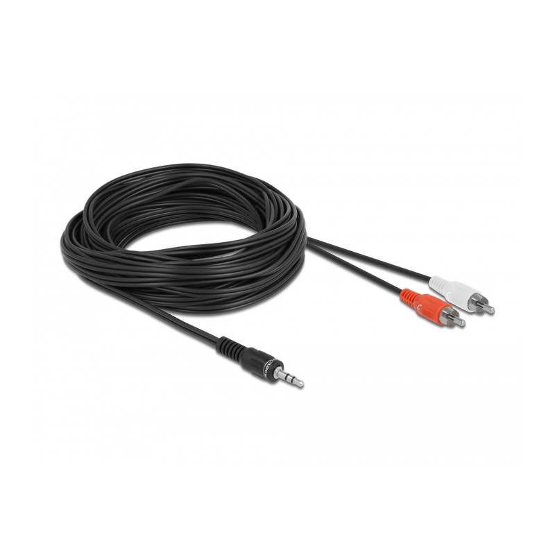 Delock Kabel Audio 3,5 mm Klinkenstecker - 2 x Cinch Stecker 10 m