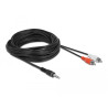 Delock Kabel Audio 3,5 mm Klinkenstecker - 2 x Cinch Stecker 10 m