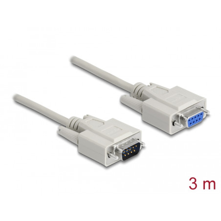 Delock Serielles Kabel D-Sub 9 Stecker zu Buchse 3 m