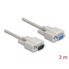 Delock Serielles Kabel D-Sub 9 Stecker zu Buchse 3 m