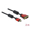 Delock HDMI zu DVI 24+1 Kabel bidirektional 2 m