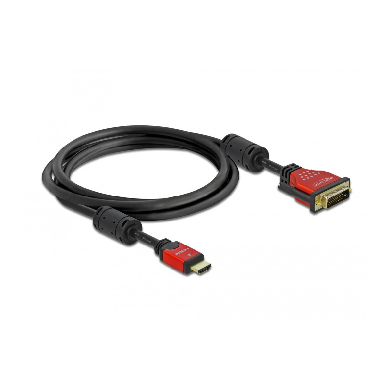 Delock HDMI zu DVI 24+1 Kabel bidirektional 2 m