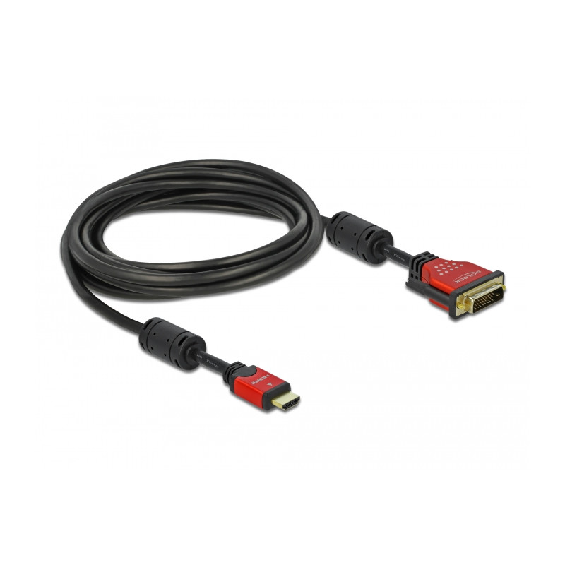 Delock HDMI zu DVI 24+1 Kabel bidirektional 5 m