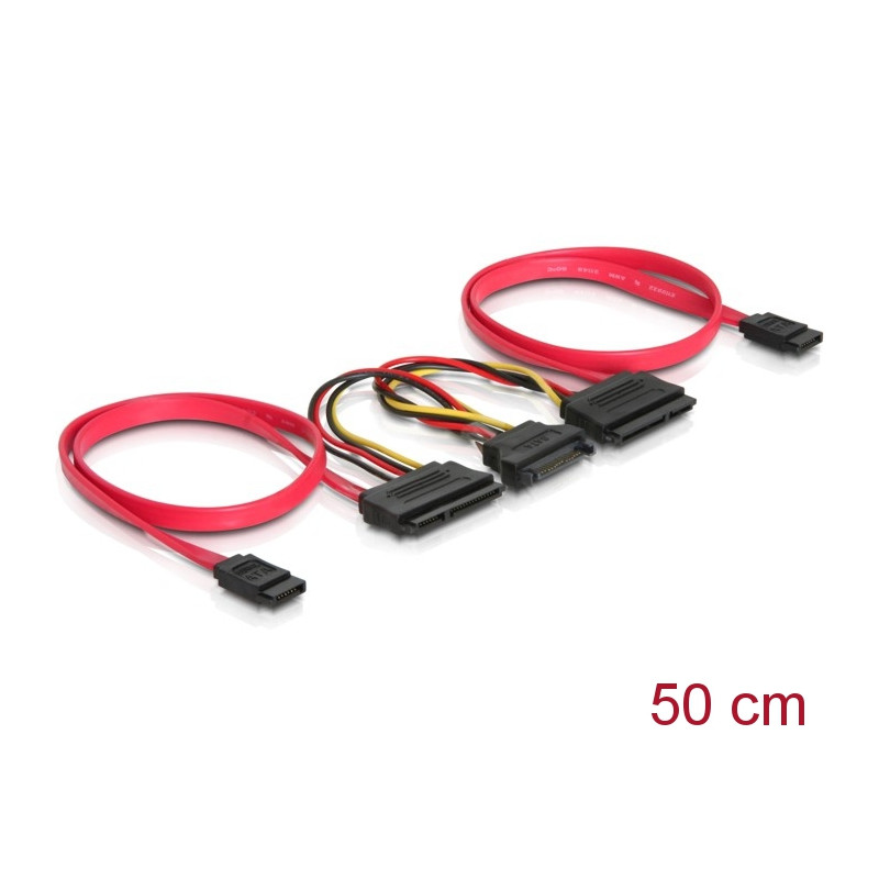 Delock SATA All-in-One Kabel für 2x HDD