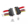 Delock Verlängerungskabel SATA 6 Gb/s 22 Pin Stecker - SATA 22 Pin Buchse (5 V + 12 V) 20 cm