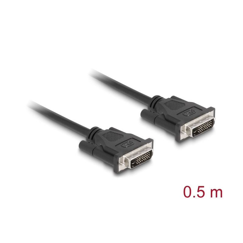 Delock Kabel DVI 24+1 Stecker - DVI 24+1 Stecker 0,5 m schwarz