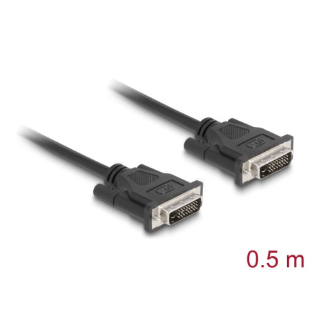 Delock Kabel DVI 24+1 Stecker - DVI 24+1 Stecker 0,5 m schwarz