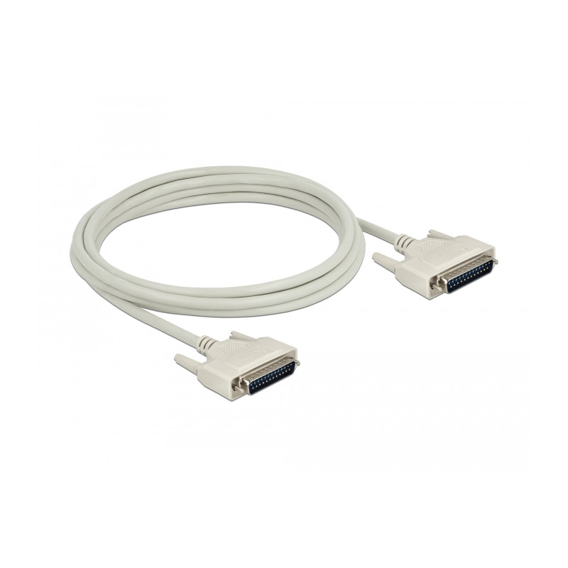 Delock Serielles Kabel D-Sub 25 Stecker zu Stecker 3 m