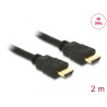 Delock Kabel High Speed HDMI mit Ethernet – HDMI A Stecker - HDMI A Stecker 4K 2,0 m