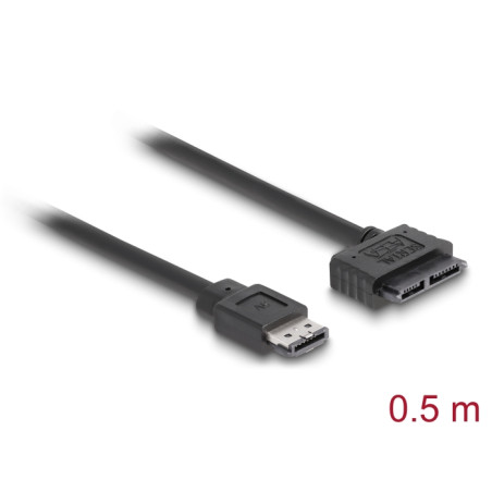 Delock Kabel eSATAp - Slimline SATA13 Pin 0,5 m