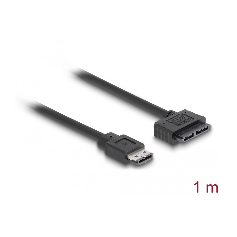 Delock Kabel eSATAp - Slimline SATA13 Pin 1,0 m