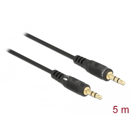 Delock Kabel Audio Klinke 3,5 mm 3 Pin Stecker / Stecker 5 m