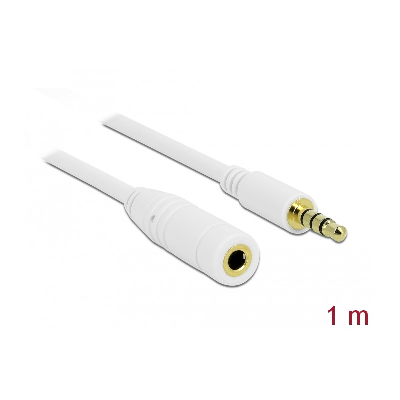 Delock Verlängerungskabel Audio Klinke 3,5 mm Stecker / Buchse 4 Pin 1 m