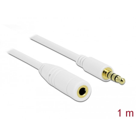 Delock Verlängerungskabel Audio Klinke 3,5 mm Stecker / Buchse 4 Pin 1 m