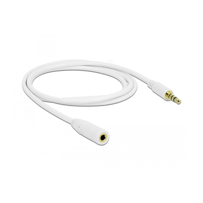 Delock Verlängerungskabel Audio Klinke 3,5 mm Stecker / Buchse 4 Pin 1 m